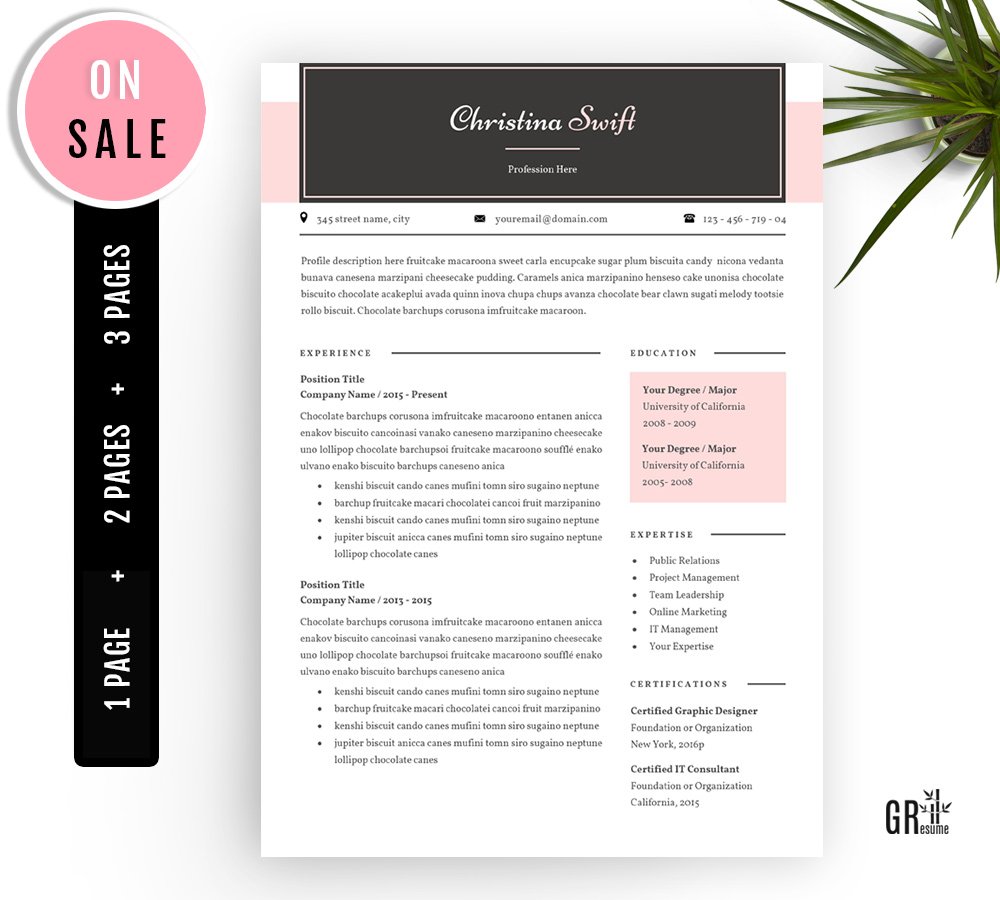 Creative Resume Template preview image.