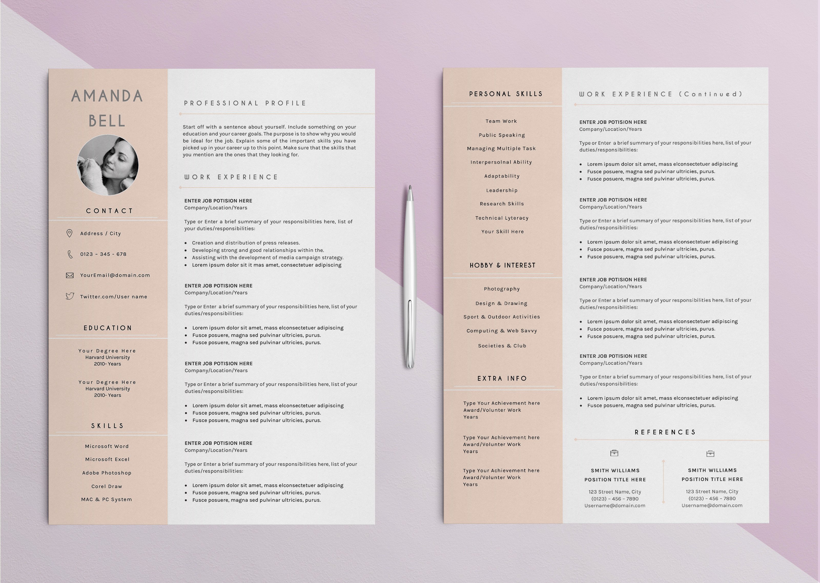 Professional Resume / CV Template-3 preview image.