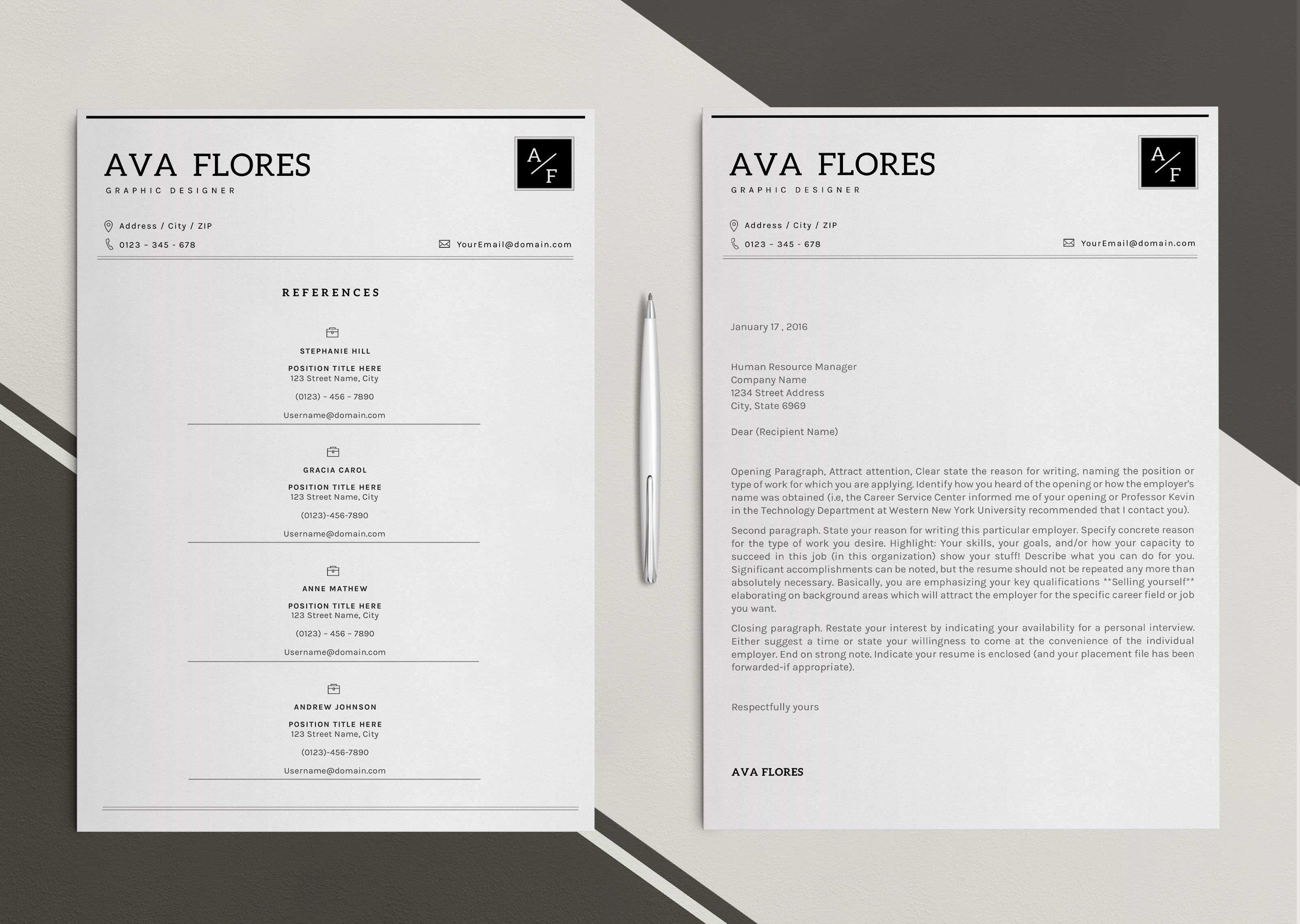 Clear Resume/CV Template-11 preview image.