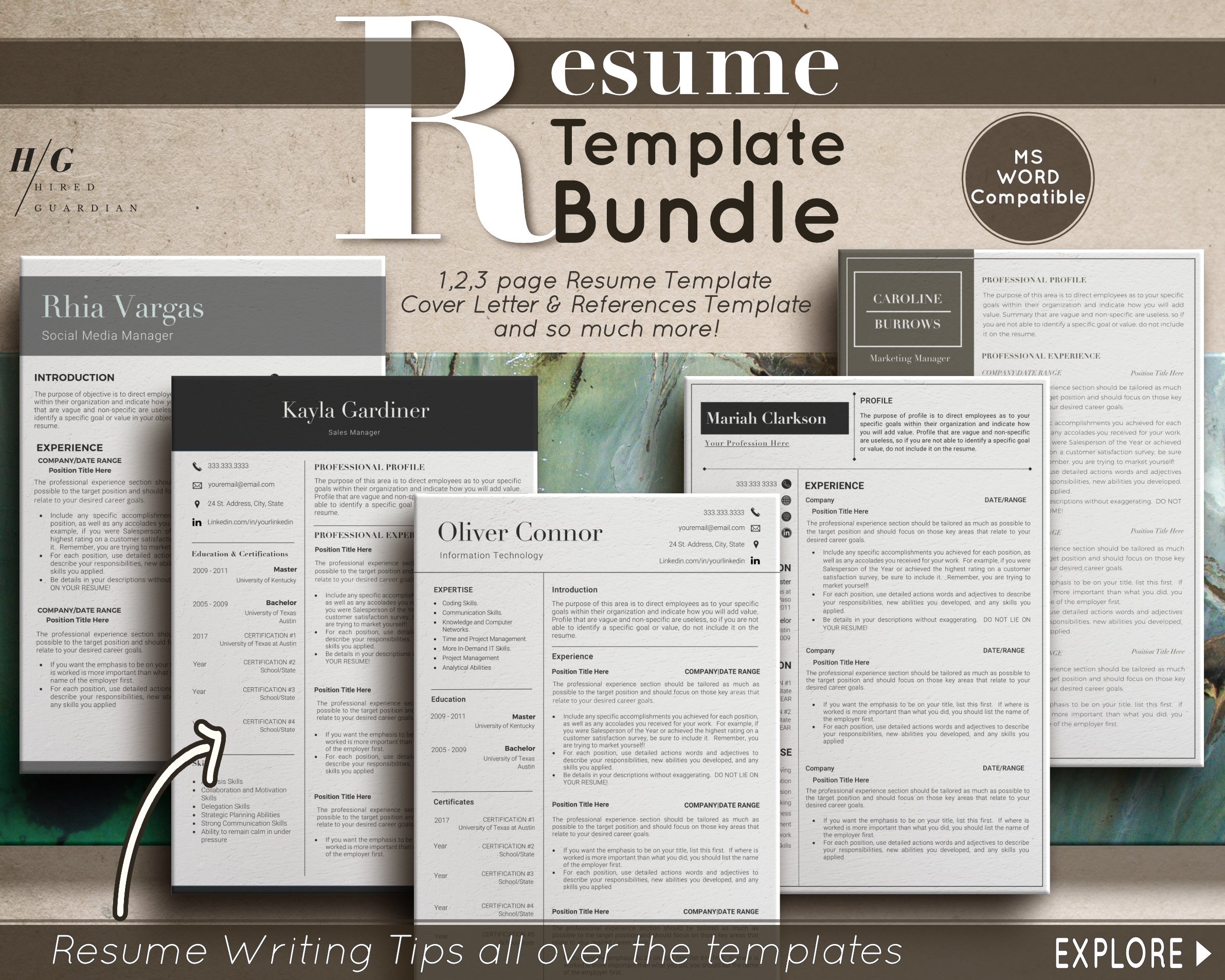 SALE! Resume Template Bundle cover image.