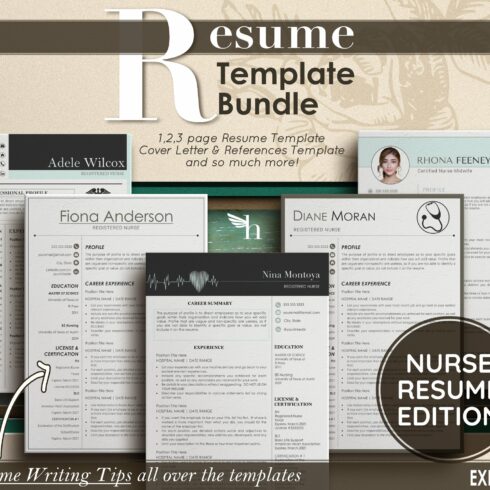 Nurse Resume/CV Bundle - 10+ BONUSES cover image.