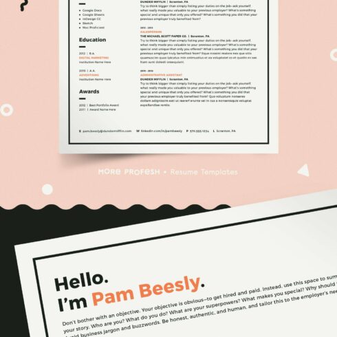 2 Page Resume Template / CV Template cover image.