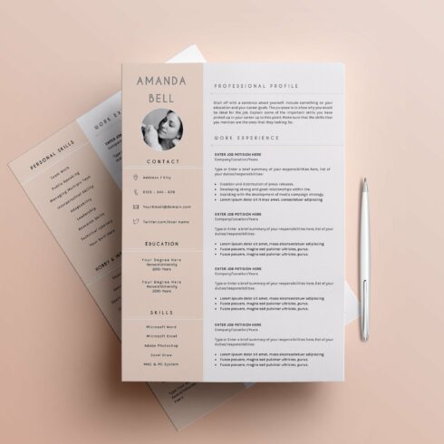 Professional Resume / CV Template-3 cover image.