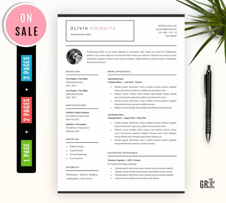 Modern Resume Template and CV – MasterBundles