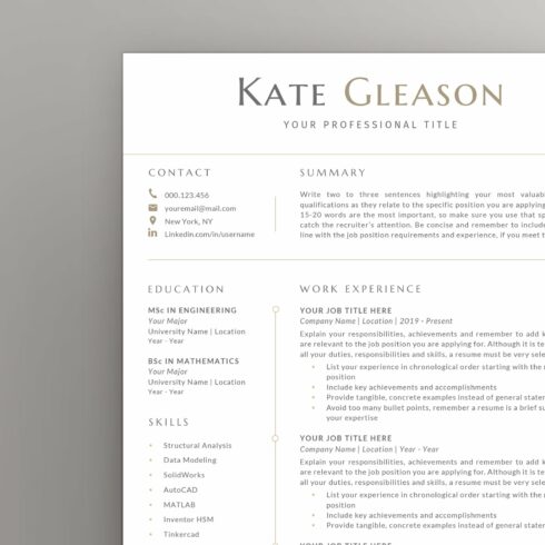 Engineer Resume & Cover Letter -Word cover image.