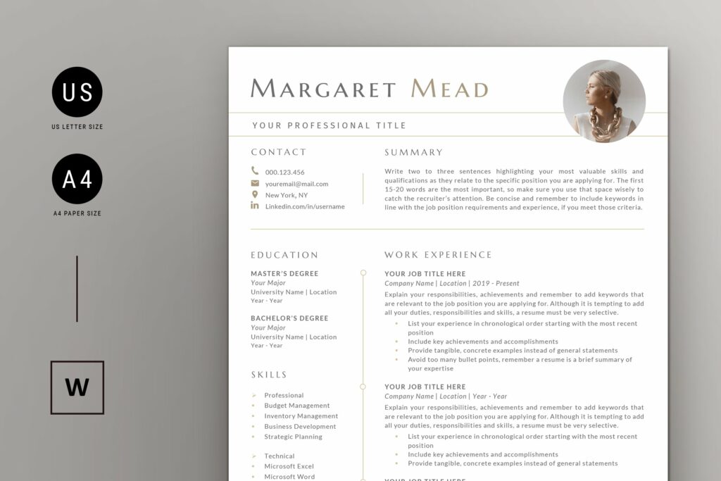 Modern Resume & Cover Letter - Word – MasterBundles