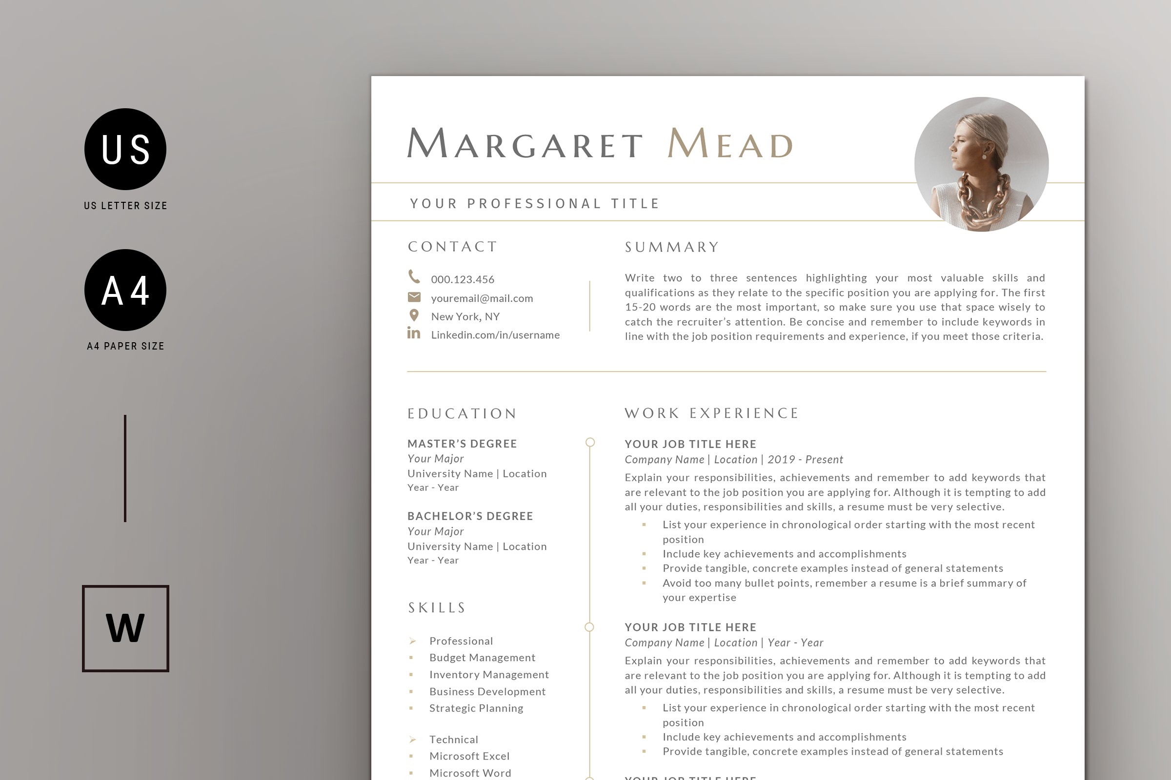 Modern Resume & Cover Letter - Word cover image.