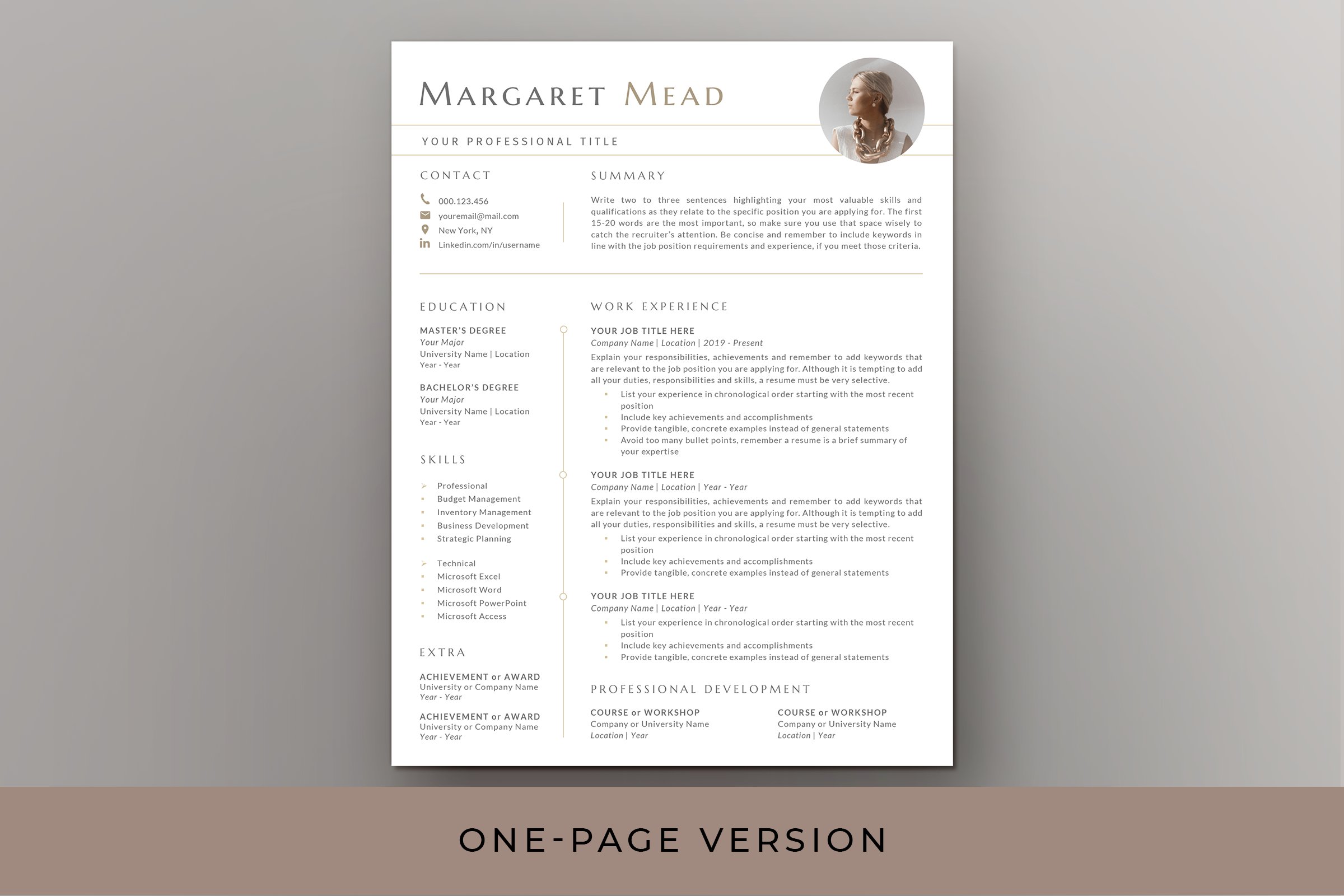 Modern Resume & Cover Letter - Word preview image.