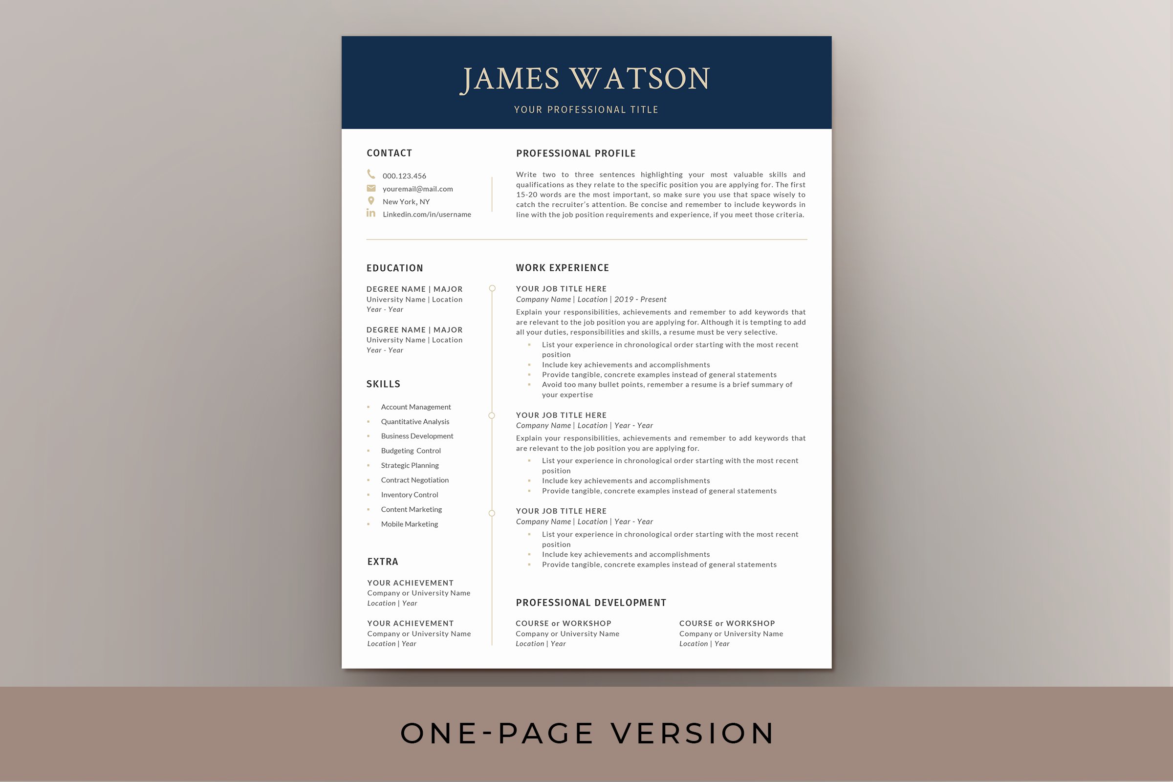 Executive Resume & Cover Letter Word preview image.