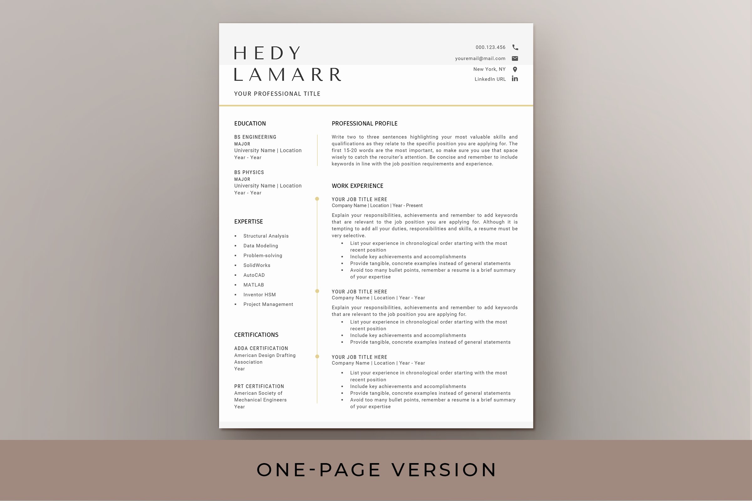 Engineer Resume & Cover Letter -Word preview image.