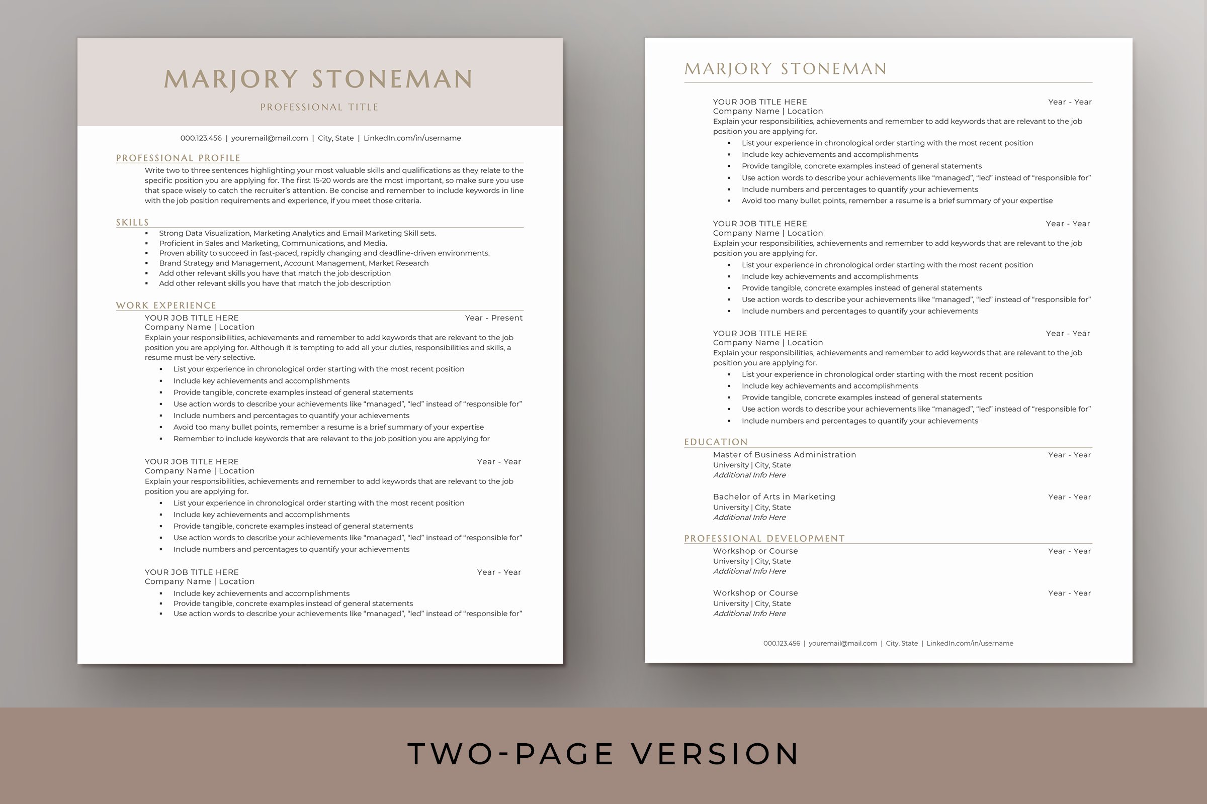 resume template page 3 305
