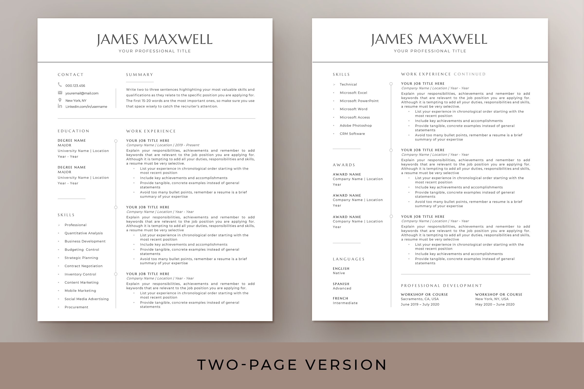 resume template page 3 81