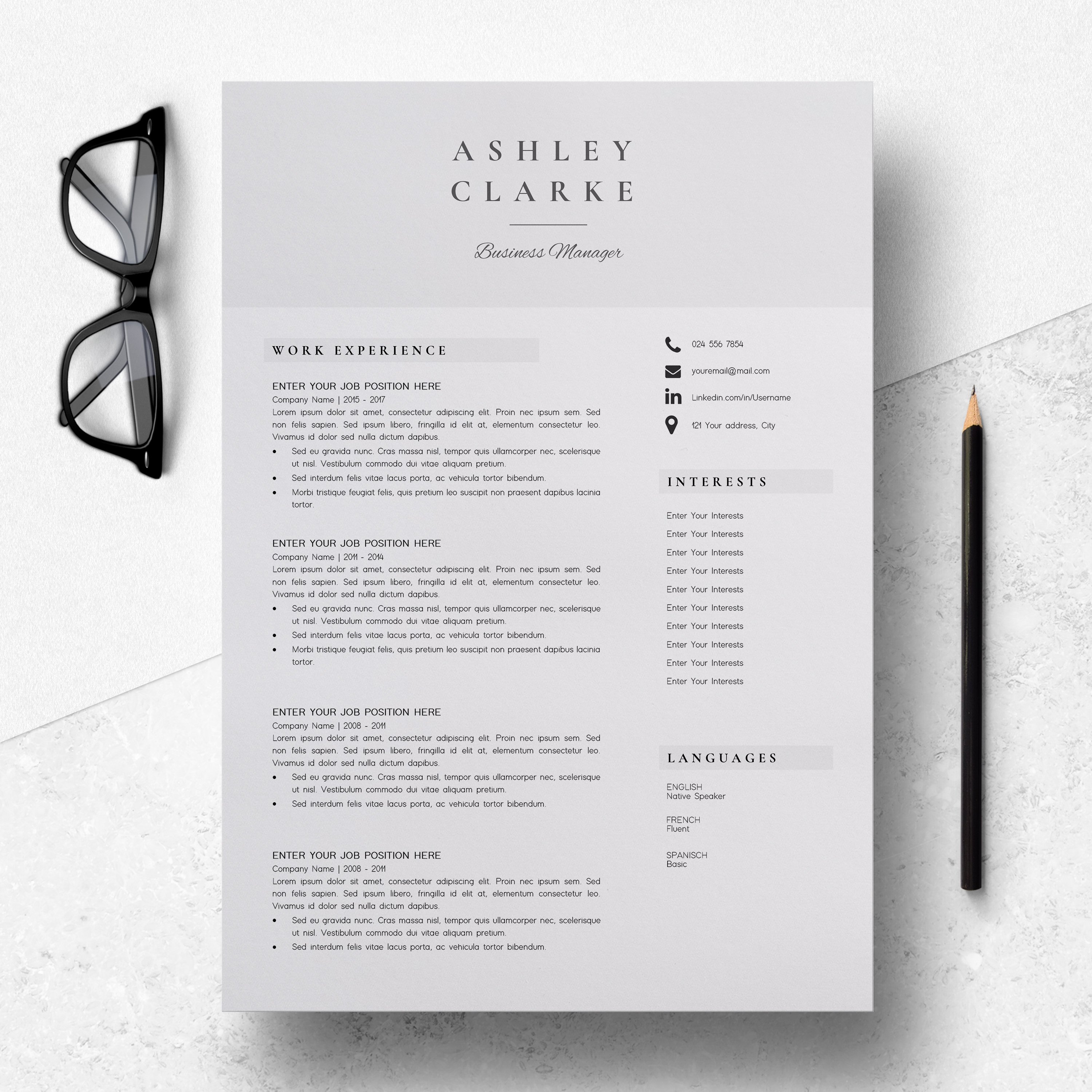 resume template page 3 918