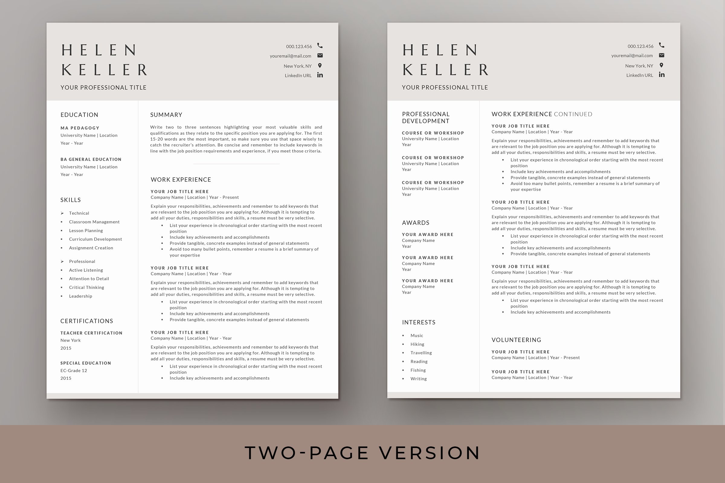 resume template page 3 919