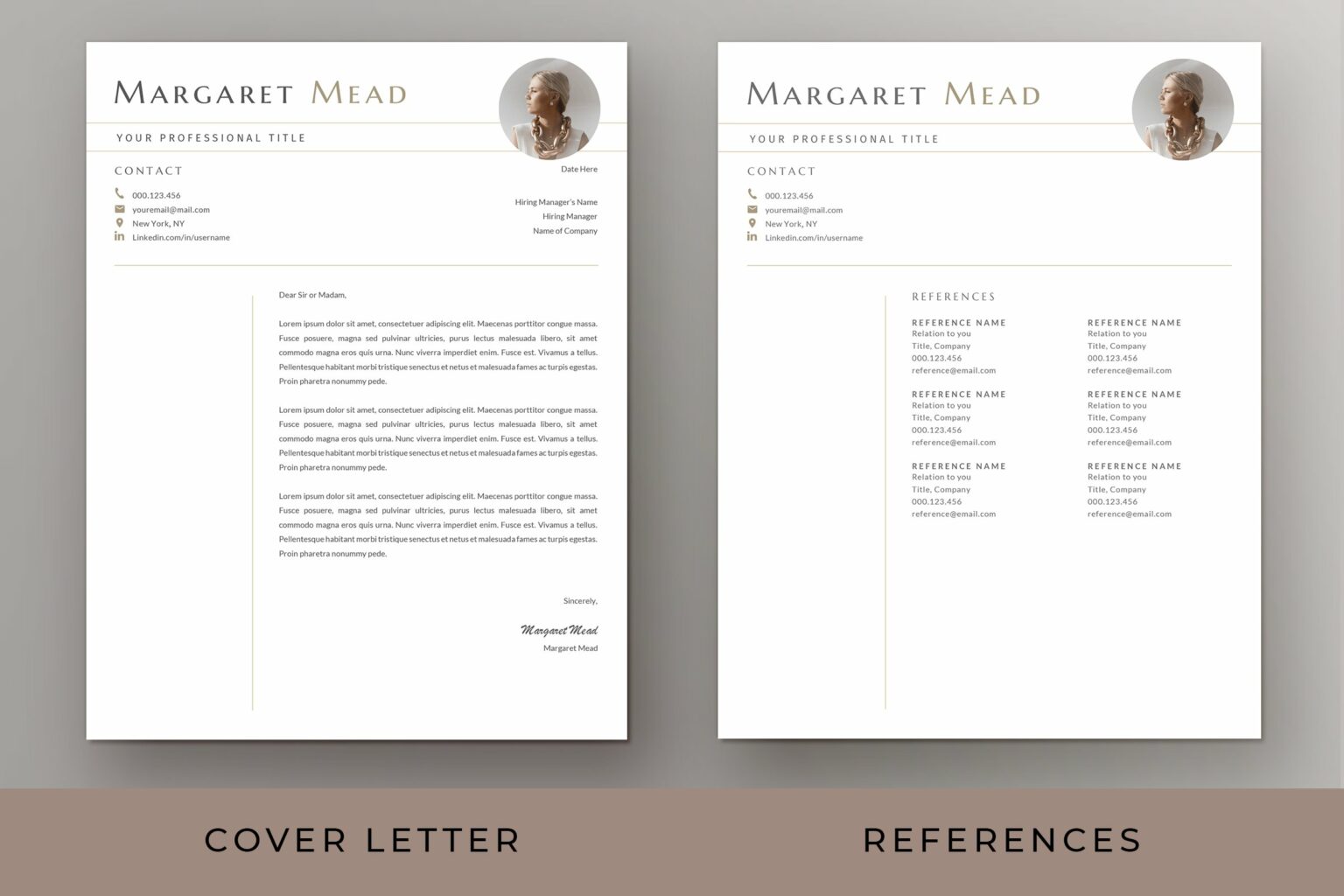 Modern Resume & Cover Letter - Word – MasterBundles