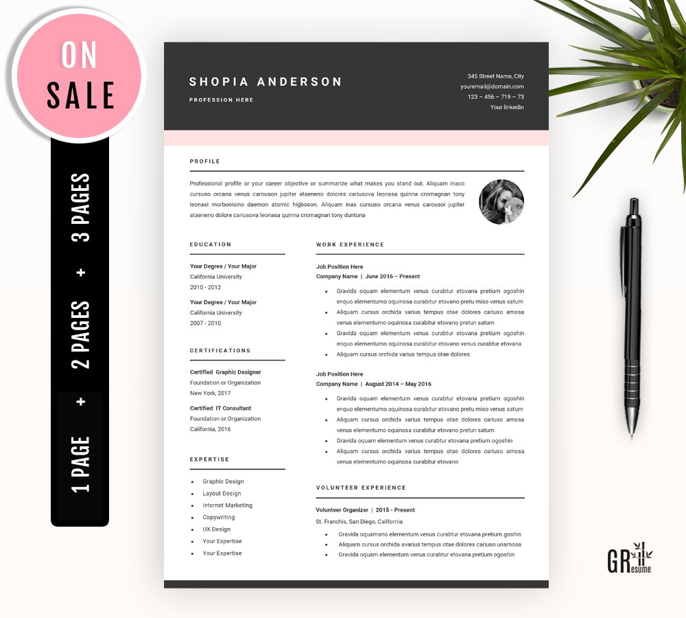 SALE Resume Template for MS Word cover image.