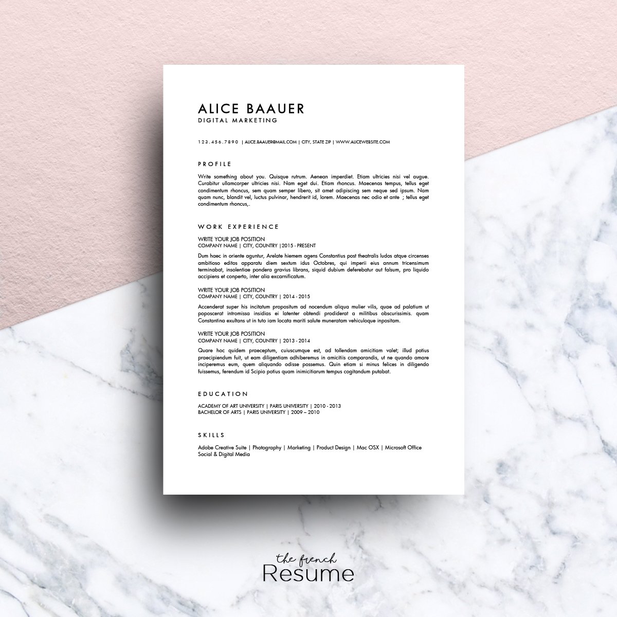 Minimalist Resume (MS Word) | Alice cover image.