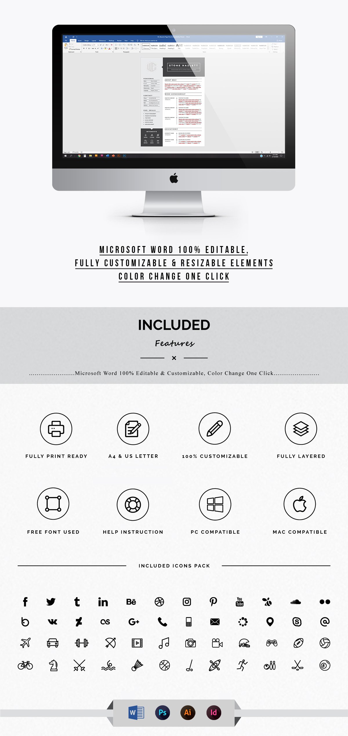 resume template word 228