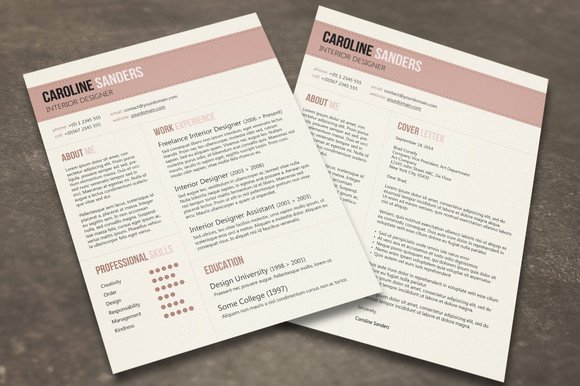 Clean CV With Cover Letter preview image.