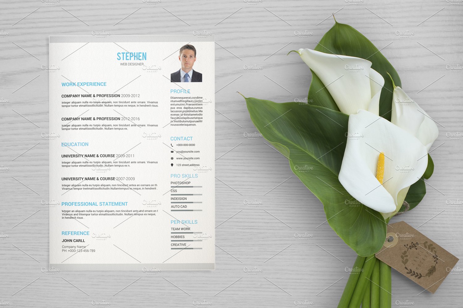 Clean Resume Template - V43 preview image.