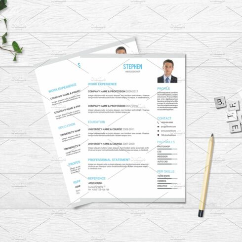 Clean Resume Template - V43 cover image.