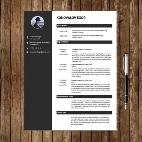 Resume Template cover image.