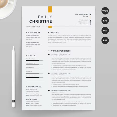 Minimal Resume / CV Template cover image.