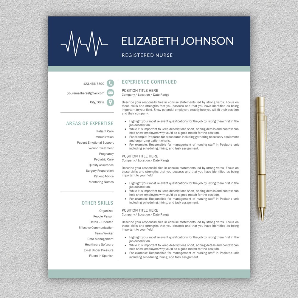 Resume template for a medical assistant.