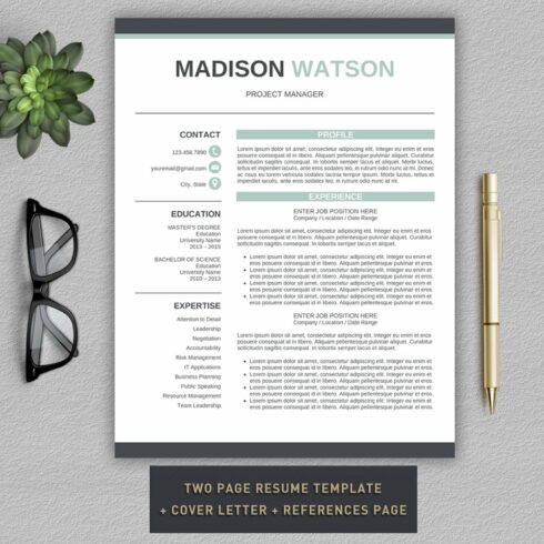 Resume Template | CV + Cover Letter cover image.