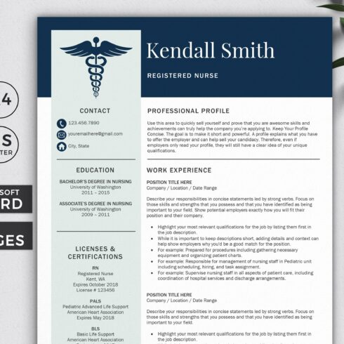 Nurse Resume Template / Doctor CV cover image.