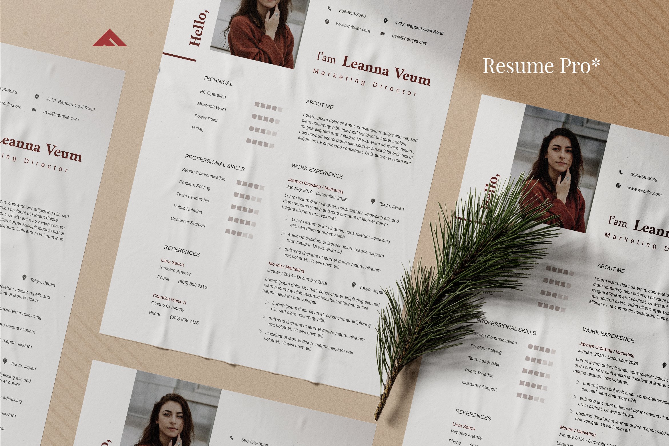 Marketing Resume Pro Template cover image.