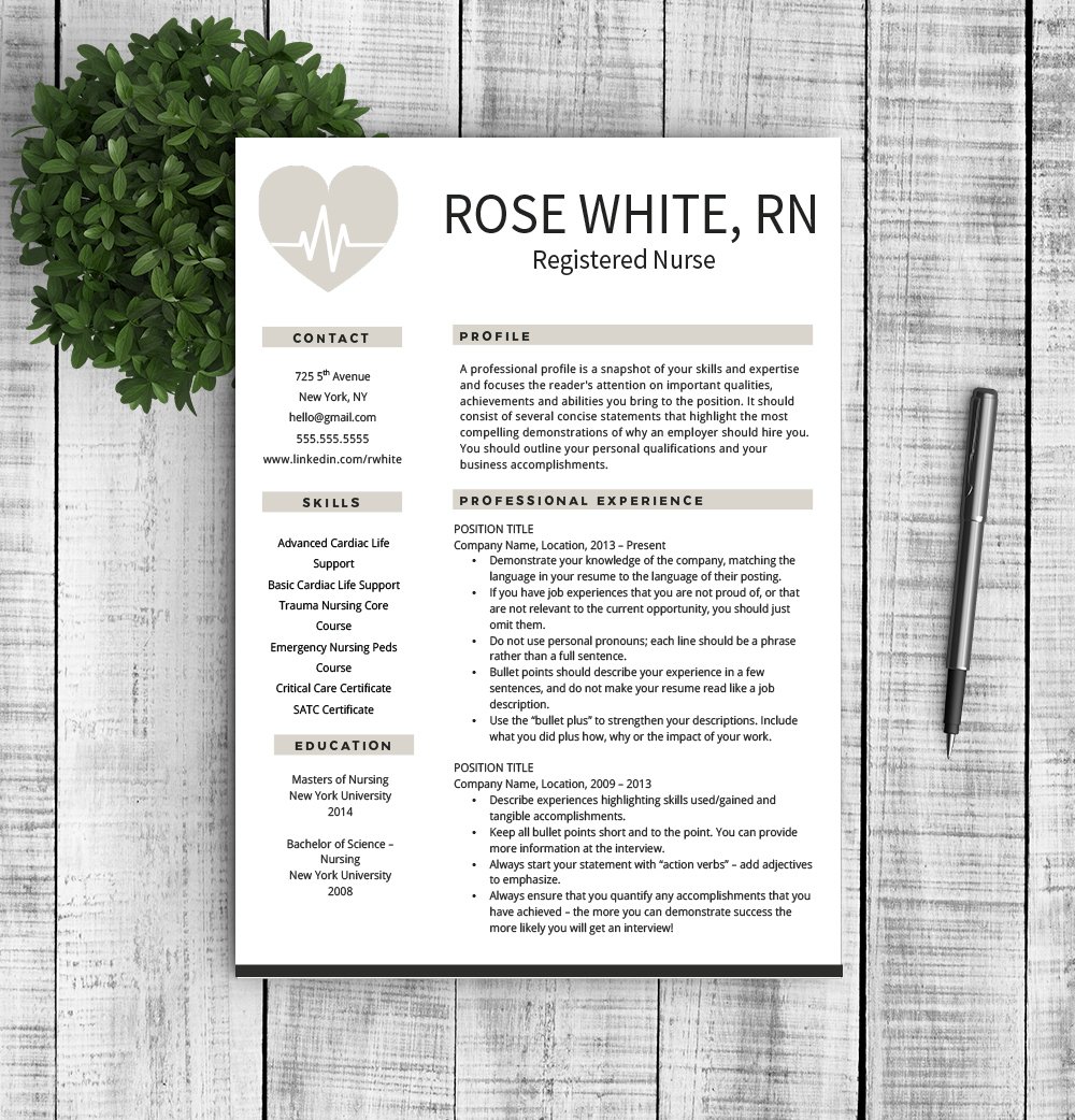 Resume & Cover Letter - Rose cover image.