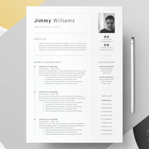 Word, Pages Resume Template Kit cover image.