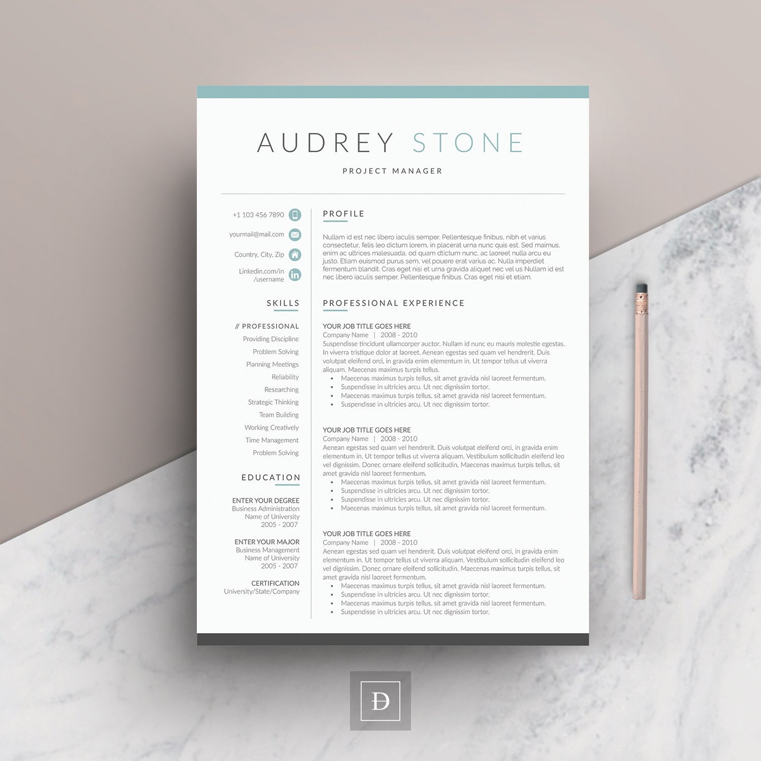 Word Resume & Cover Letter Template cover image.