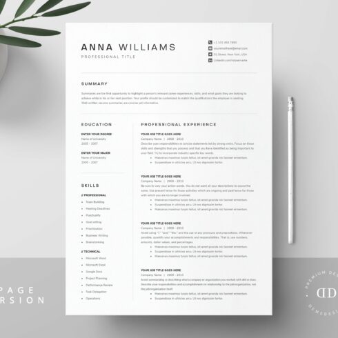 Resume Template Pack | Word, Pages cover image.