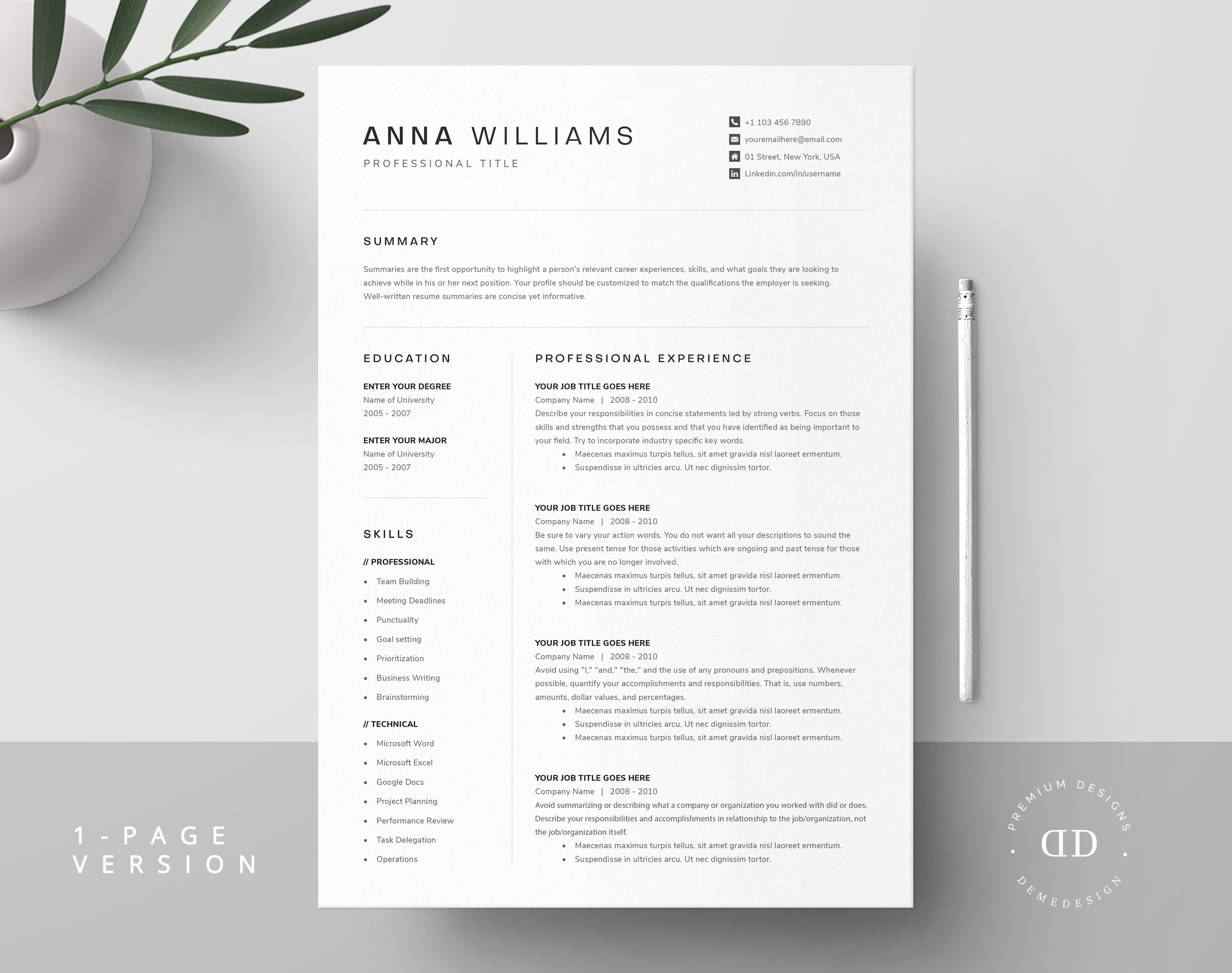 Resume Template Pack | Word, Pages cover image.