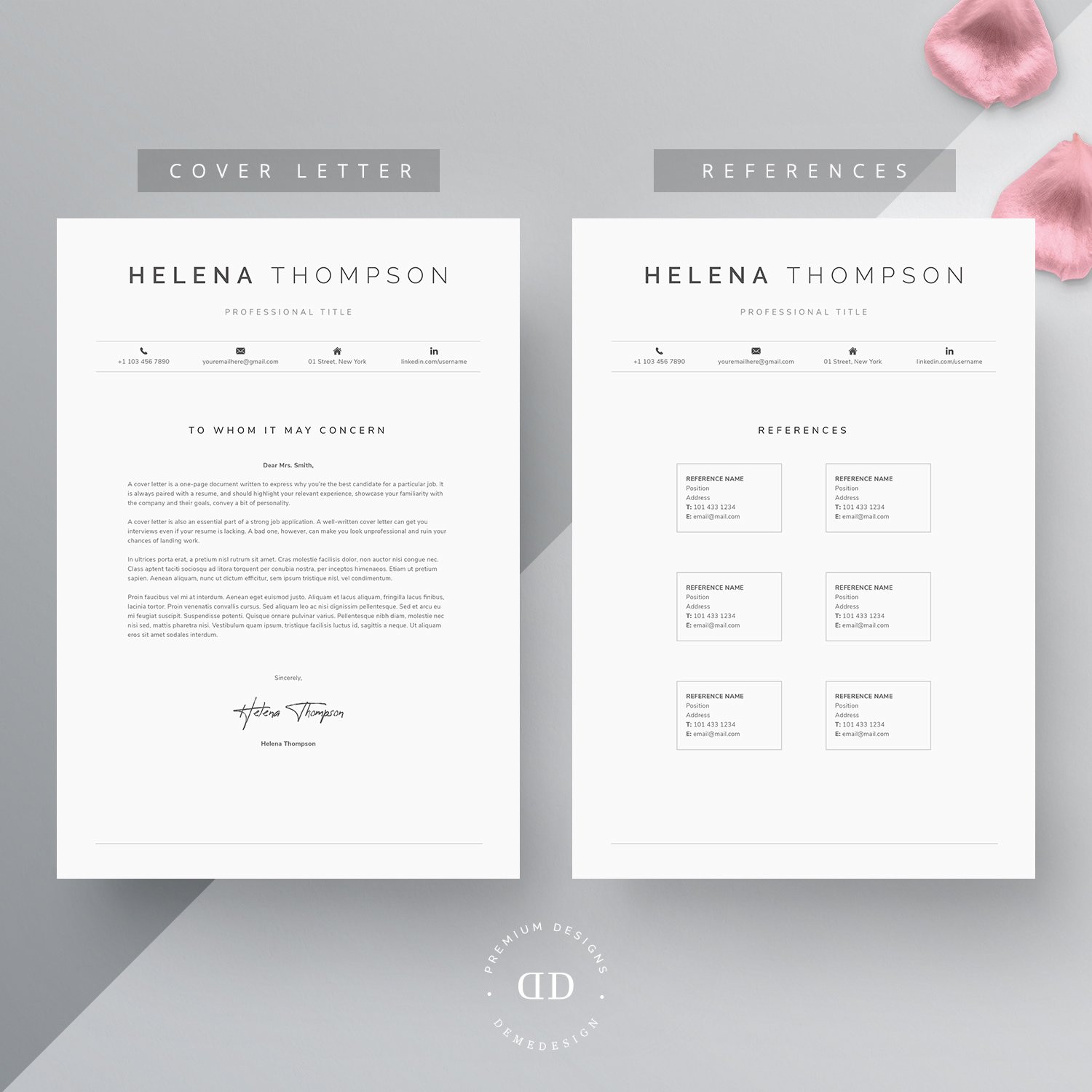 job cover letter template word