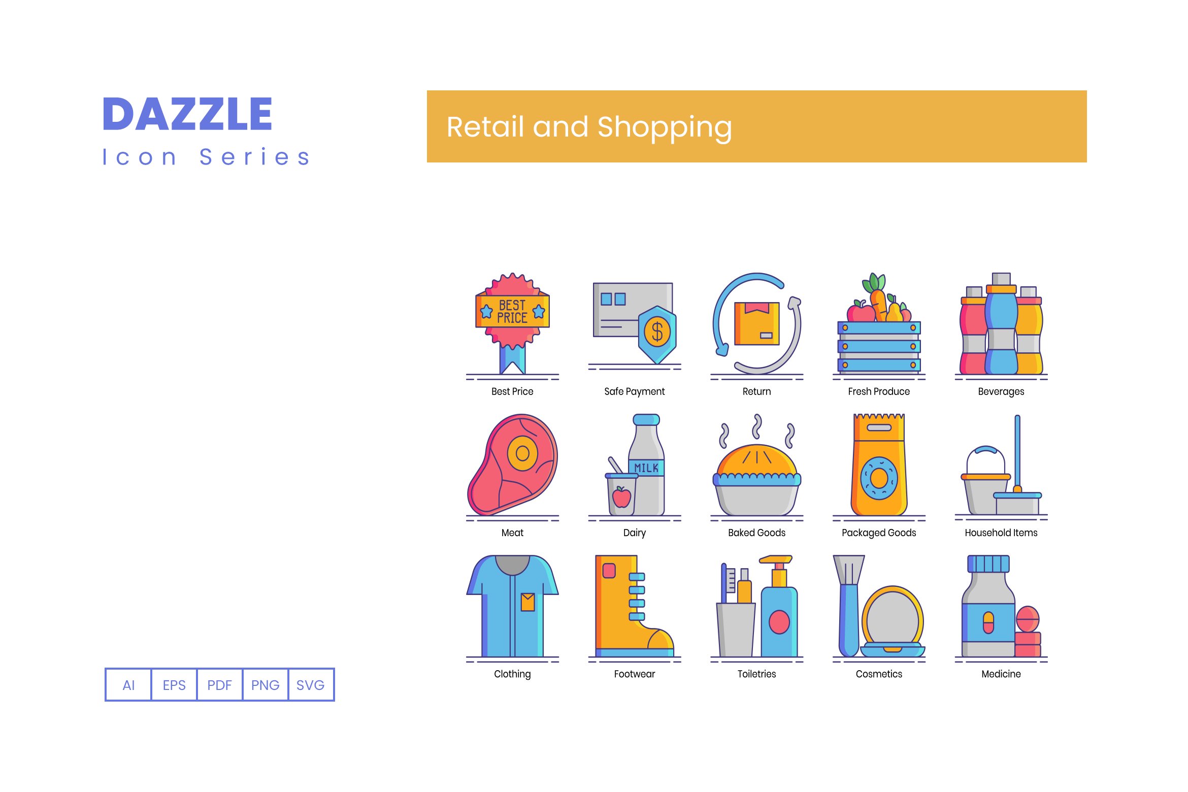 retail and shopping icons dazzle cm 4 35