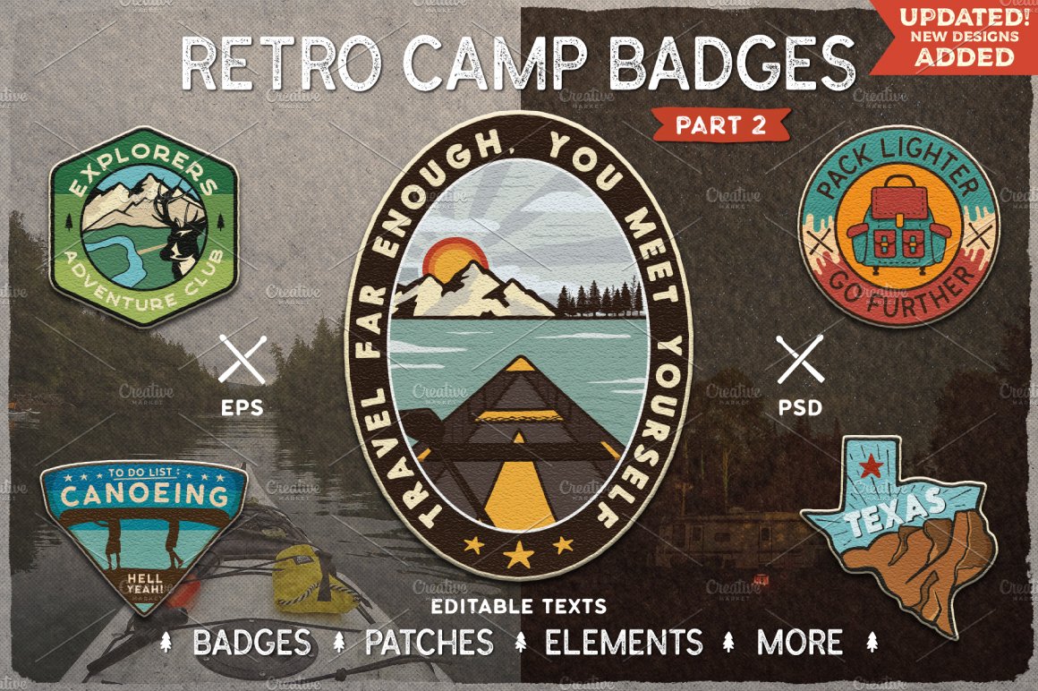 Retro Camp Adventure Badges. Part 2 cover image.