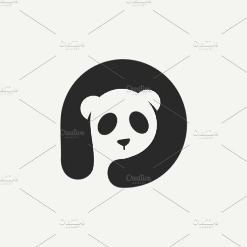 Letter P panda Logo cover image.