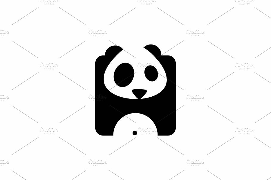 Letter H panda logo cover image.