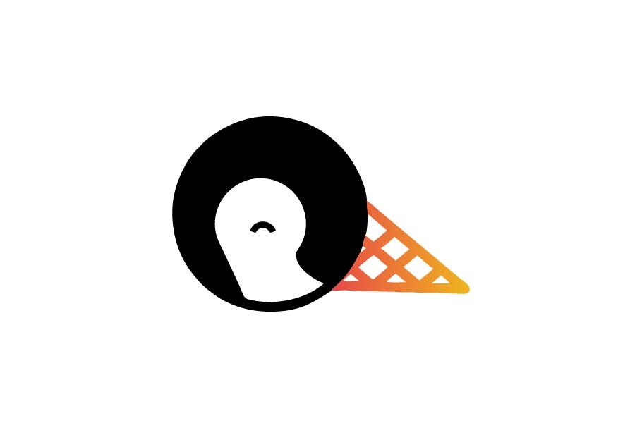 Ice cream pinguin  logo cover image.