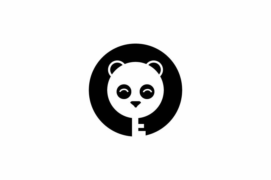 Letter o panda key logo cover image.