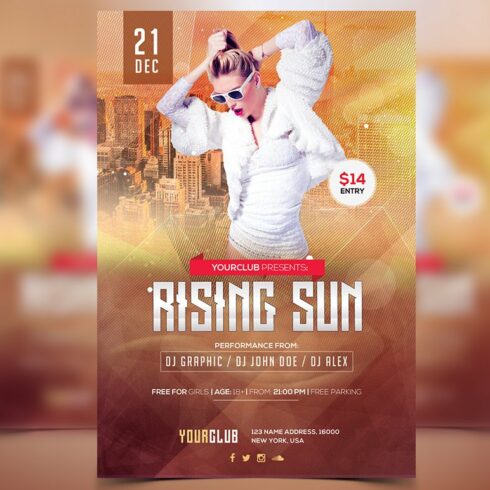 Rising Sun - PSD Flyer cover image.