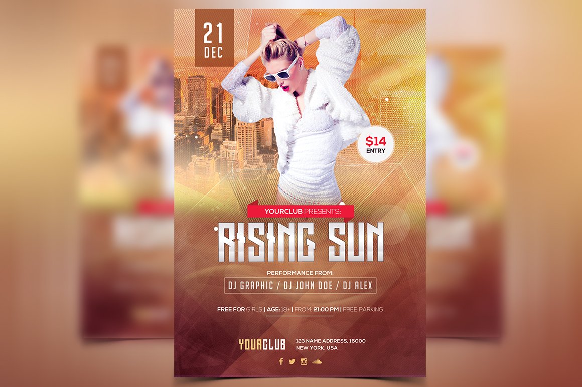 Rising Sun - PSD Flyer cover image.
