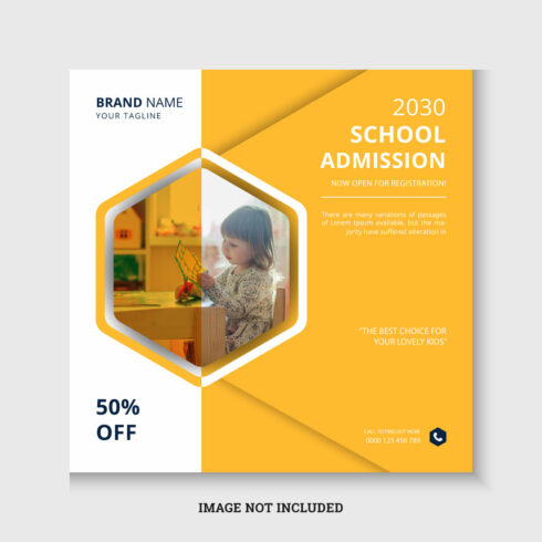 Back to school admission web banner cover image.