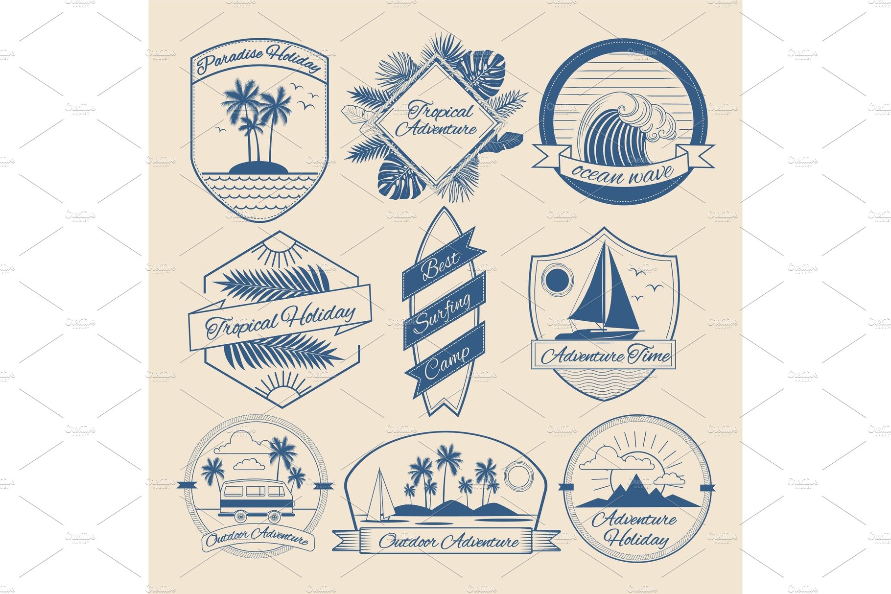 Vintage Outdoor Adventure Badges cover image.