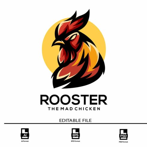 Rooster mascot illustration logo cover image.