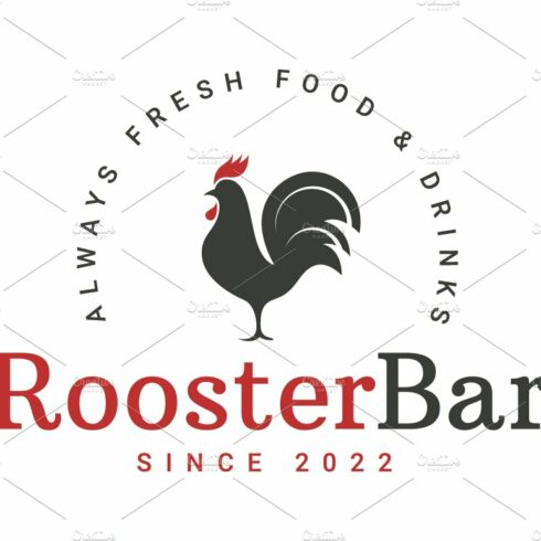 Rooster logo with rooster silhouette cover image.
