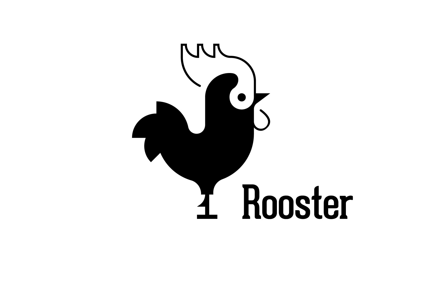 Rooster logo preview image.
